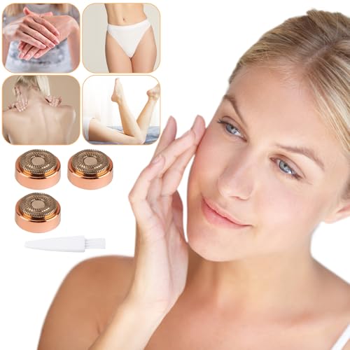 3pcs Women's Electric Shaver Replacement Heads, Compatible with NEW Finishing Touch Flawless Facial Hair Remover Gen 3£¬Soft Facial Hair Remover Replacement Heads£¬Ideal for Daily Use