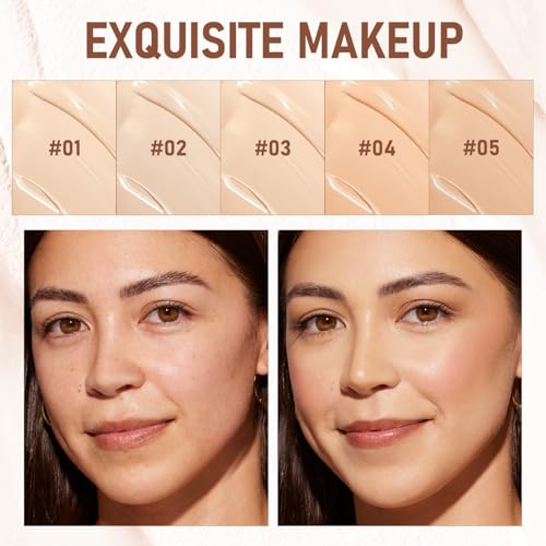 Long-Lasting Concealer Foundation Stick, Face Foundation Contour Stick, Creamy Full Coverage, Lightweight and Long-Lasting (Light Skin)