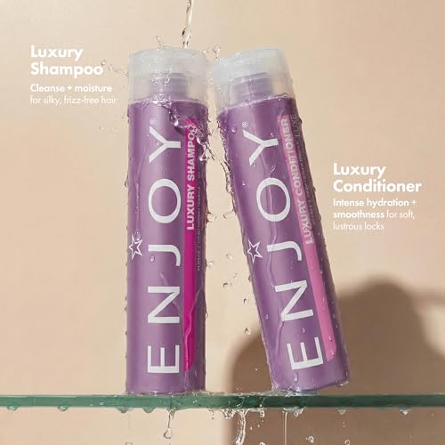Enjoy Luxury Conditioner- Eliminates Frizz Cleansing Moisturizing Smoothing - Sulfate Free For Thick Coarse or Curly Hair (10.1 Fl Oz)