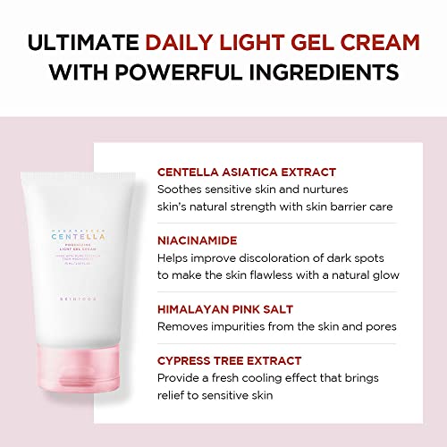 SKIN1004 Madagascar Centella Poremizing Light Gel Cream 2.53 fl.oz (75ml) | Tightens Pores | Soothes Irritated Skin