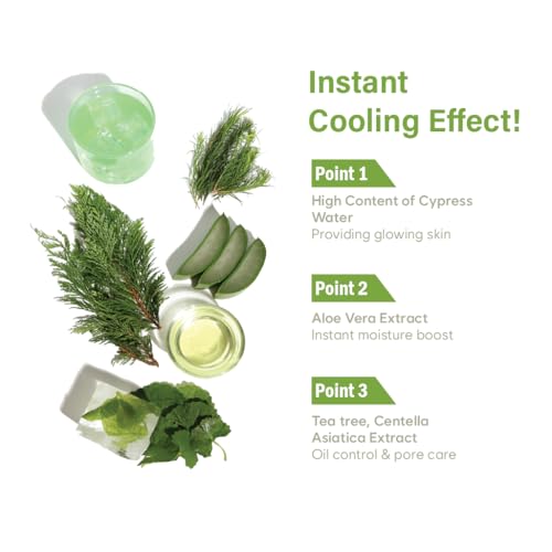Cypress Aloe Calming Toner Pads [70 Sheets] ? Instantly Cooling & Soothing Toner with Centella Asiatica, Reduce Redness & Pore Care, Vegan, Dermatologist-Tested for Sensitive & Acne-Prone Skin