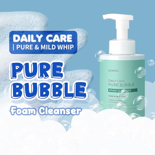 EUNYUL Daily Care Pure Bubble Foam Cleanser 16.9 fl. Oz. pH 5.5 Bubble foam with Pump type & Deep Cleansing