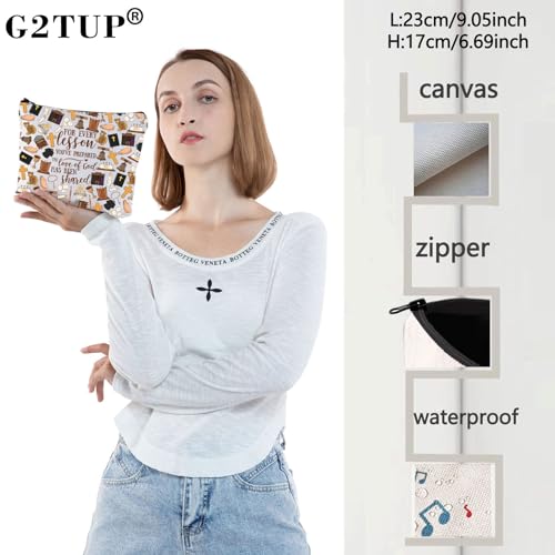 G2TUP Sunday Church Teacher Gift Christian Teacher Appreciation Cosmetic Bag For Every Lesson You've Prepared the Love of God