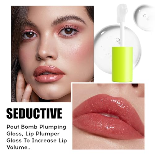 8 Colors Hydrating Lip Oil, Big Brush Head Lip Glaze Shiny Transparent Lip Glow Oil 0.35 Fl Oz, Glossy Finish (Set A+Set B)