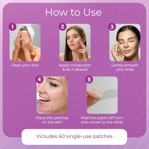 Furlesse Crows Wrinkle Patches, Overnight Eye Patches for Wrinkles and Crow¡¯s Feet Lines, Non-invasive Anti-Wrinkle Patches, Anti-aging Skincare, 60 Patches, 30-Day Use