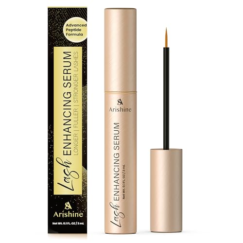 Eyelash Growth Serum, Lash & Brow Serum: Peptide Lash & Brow Enhancer for Fuller, Longer-Looking Lashes & Brows ? Ginseng & Amino Acids ? 3 mL