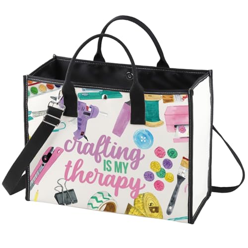 WZMPA Crafting Survival Kit Crafter Gifts Crafting Is My Therap Scrapbooking Makeup Zipper Pouch Bag Crafting Merchandise (crafting therapy-TB)