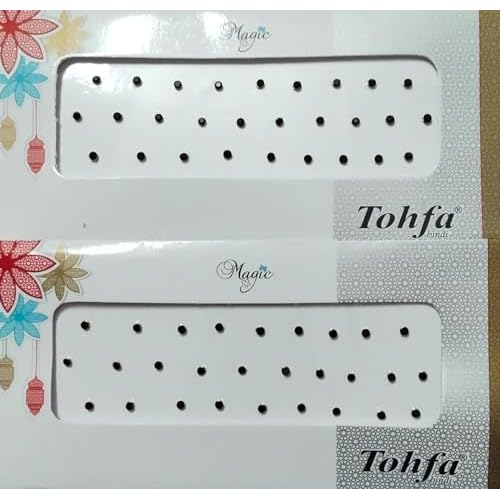 Generic Diamond Crystal Indian Crafts stickers Indian Bindi for women Face Jewels Diamond Cut Bindi Indian Round Bindi Women Bollywood Party Mix Size Forehead Face Sticker Stone Bindi (Black colour)