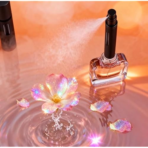 10ml Perfume Atomizer Travel Refillable, 5PCS Perfume Travel Refillable Bottle,Bottom-Filling Fragrances Perfumes Bottle,Mini Cologne Dispenser,Portable Sprayer (Black+Grey+Pink+Gold+Silver)