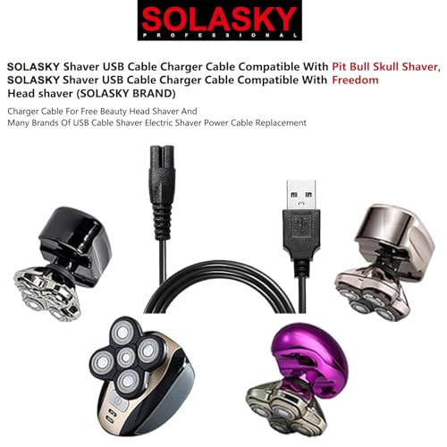 Universal Head Shaver, USB Charging Cable for Many Brands, Compatible with Bird Freedom Skull Shaver