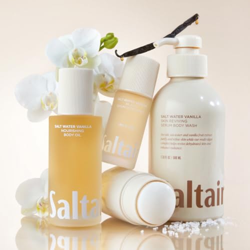 Saltair Body Oil - Luxurious Salt Water Vanilla After Shower and Bath Oil for Women and Men. Botanical, Non-Greasy, Well-Absorbing Moisturizer for Hydrating Dry Skin ? 4oz Pump Bottle (Pack of 2)