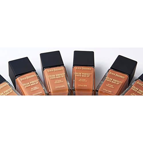 Black Radiance Color Perfect Liquid Full Coverage Foundation Makeup, Mocha Honey, 1 Ounce (Pack of 5)