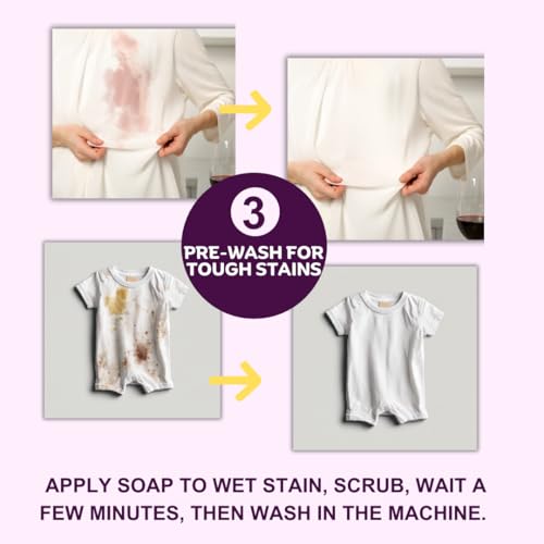 Laundry Soap Bar with Organic Lavender for Sensitive Skin - 2Pcs