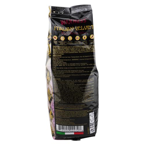 Waxness Italian Velvet Hard Wax Beads 4.4 lb (2 kg) ? Premium Synthetic Rosin-Free Stripless Wax with Multidirectional Formula for Full Body and Large Areas, Professional Use ? Made in Italy