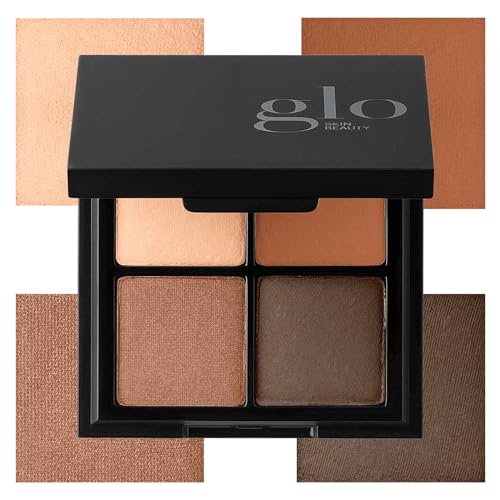Glo Skin Beauty Eye Shadow Quad | Expertly Matched Shades for A Custom Eye Statement, (Warm Smokey)