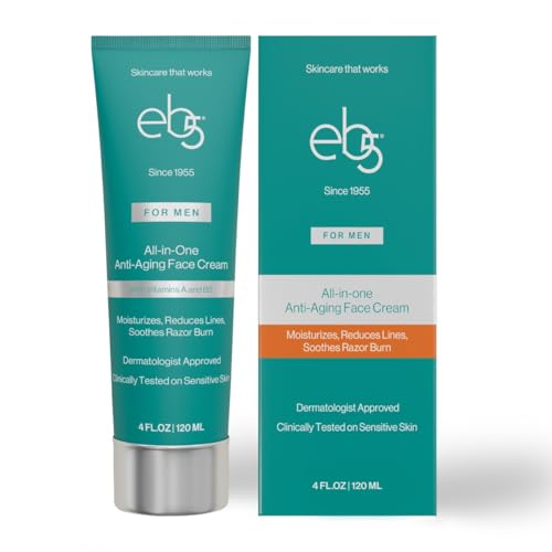 eb5 Men¡¯s All-in-one Anti-Aging Face Cream | Formulated with Retinol, Vitamins E, B5, and A to Moisturize, Reduce Lines and Soothe Razor Burn - 4 Fl Oz