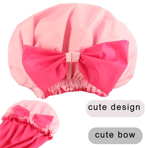 2PCS Genergy Jumbo XL Shower Cap for Braids Reusable and Waterproof Shower Cap, Super Extra Large for Thick, Long, Big Hair, Dual and Adjustable, Washable Bath Hat with Dreadlocks