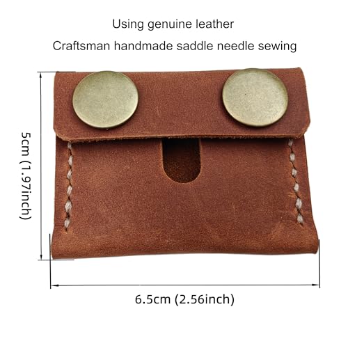 Handmade Leather Safety Razor Travel Cover, Double Edge Razor Head Protective Sheath For men Fits Most Safety Razors (Brown)
