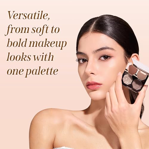 DEARDAHLIA Dream Velvet Eyeshadow Palette (Love Spell) - Richly Pigmented Matte & Shimmer Eyeshadows with Minimal Fallout. 4-Shade All-in-One Palette. Vegan Korean Eye Makeup