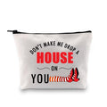 BDPWSS Don't Make Me Drop a House On You Wizard Fans Makeup Bag for Women Friend (Drop a house bag)