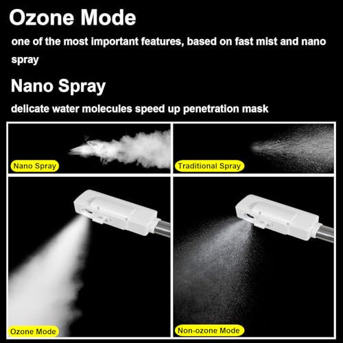 Stand Professional Ozone Facial Steamer with Touch Control, Detachable, Adjustable Height & Rolling Base, 360¡Æ Rotatable Nozzle, Hot Mist Function, Use for Home, Salon SPA