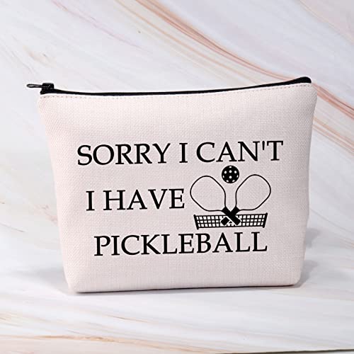 BDPWSS Pickleball Makeup Bag Pickleball Lover Gift Pickleball Player Gift Sorry i Can't i Have Pickleball Zipper Pouch For Pickleball Fans Gift (Have pickleball)