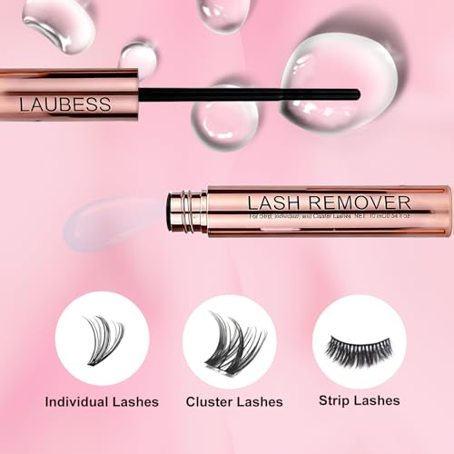 Lash Remover for Lash Extensions 10ML LAUBESS Lash Glue Remover Lash Bond and Seal Remover Lash Extension Remover Lash Cluster Remover Eyelash Remover for Lash Clusters