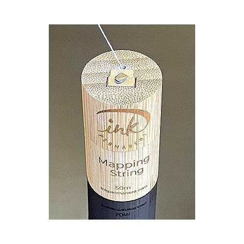 Ink Permanent [Large 50 Meters - 165 Feet] Premium White Bamboo Pre-Inked Mapping String Fine Thread Pre-Inked Microblading String for Brow Mapping for Permanent Makeup, Eyebrow Shaping