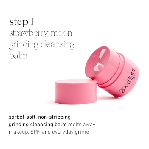good light Double Cleanse Set. Oil-Based Cleansing Balm & Foaming Water Cleanser. Korean Skin Care Makeup Remover & Glow Face Wash Set. KBeauty Daily Two-Step Ritual for Glowing Skin.