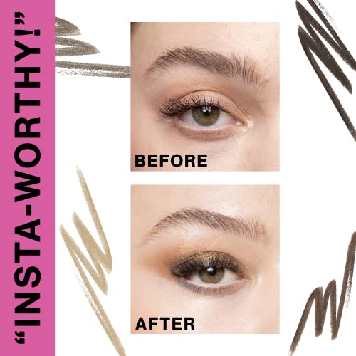 wet n wild Ultimate Eyebrow Retractable Definer Pencil, Dark Brown, Dual-Sided, Fine Tip, Shapes, Defines, Fills Brows Makeup (Pack of 2)