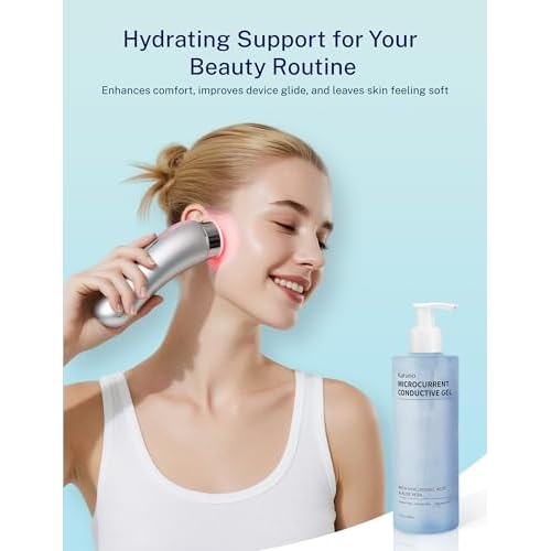 10oz Microcurrent Conductive Gel ? Hydrating Gel with Hyaluronic Acid & Aloe Vera ? Fragrance-Free, Paraben-Free, Non-Irritating ? Safe for All Skin Types