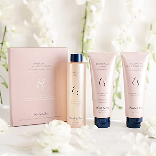 Noodle & Boo Prenatal Essential Daily Body Care Kit - Perfecting Cr?me, Elasticity Oil, Restorative Leg & Foot Balm, Trimester 1-3, 16.6 fl. oz.
