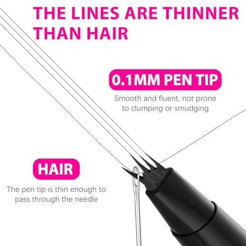 2-in-1 Eye Brow Pencils for Women,Waterproof Eyebrow Pen with 4 Tip Microblading Eyebrow Pencil and 0.01mm Ultra-Precise Eyeliner,Create Natural Hair-Like Brows,Lasting (01 Light Brown)
