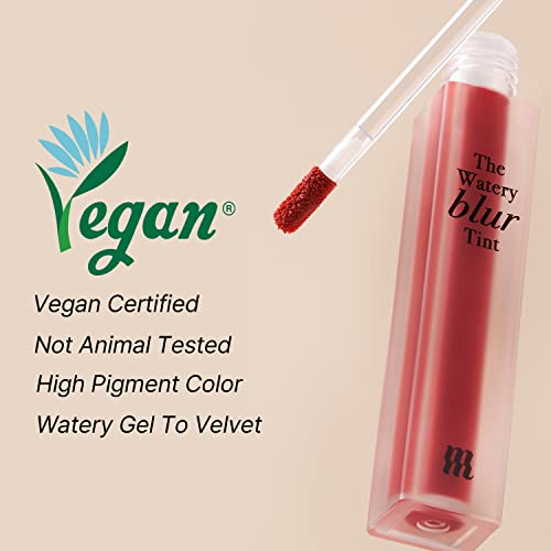 MERZY The Watery Blur Velvet Tint ? Vegan Long-Lasting Lip Tint with Soft Matte Finish ? Gel-to-Powder Texture, High-Pigment Color #03 UNVELIED PETAL, 0.13 fl oz