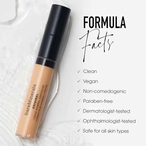 bareMinerals Original Liquid Mineral Concealer, Brightening Dark Circle Eye Concealer, Reduces Look of Fine Lines, Buildable Coverage, Vegan