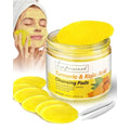 Turmeric and Kojic Acid Cleansing Face Pads ? Turmeric Exfoliating Face Scrub Pads, 50 Pcs, for Mild Cleansing Exfoliation Oil Control, Suitable for All Skin Types