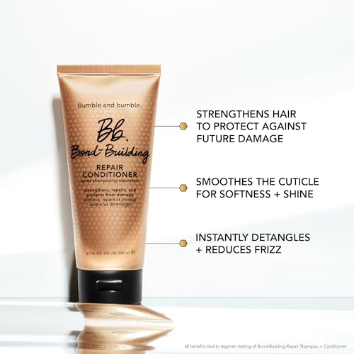 Bumble and bumble. Bond-Building Hair Repair Conditioner | For Damaged Hair | Color Safe | Anti Frizz + Adds Shine | Curly, Wavy, Straight