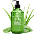 Aloderma 99% Organic Pure Aloe Vera Gel Made within 12 Hours of Harvest, 17.6oz Value Pump, Lightweight Non-Sticky Aloe Vera Gel for Sunburn Relief, Natural, Soothing Aloe Vera for Face & Hair
