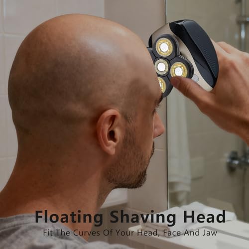 3 PCS Universal 5 Blades Head Shaver Replacement heads for Freebird Head shaver and Other Brand shaver