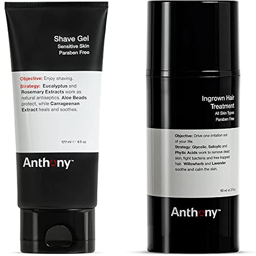 Anthony Ingrown Hair Treatment and Shave Gel - 3 oz and 6 oz