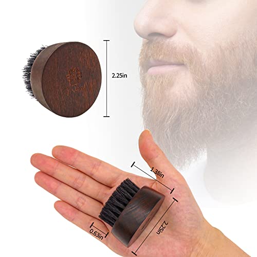 Beard Brush for Men - 100% Boar Bristle Beard Brush, Comes with Solid Wood Base - Mastering The Beards of Men All Over The World