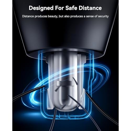 Men's Nose Hair Trimmer 2025 Ear and Nose Hair Trimmer, USB Charging, LED Display Screen, Stainless Steel Double-Edged Rotating Blade, Universal for Men and Women (Silver)