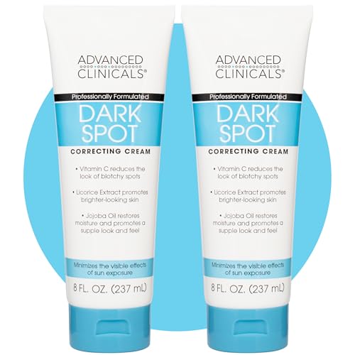 Advanced Clinicals Dark Spot Vitamin C Cream For Face, Hand, & Body Lotion, Anti Aging Therapeutic Skin Care Moisturizer Lotion Reduces Appearance Of Age Spots, Blotchy Skin, & Wrinkles, (2-Pack)