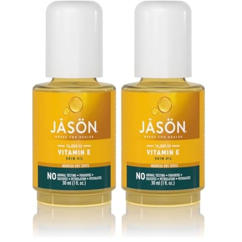 JASON Vitamin E 14,000 IU Moisturizing Oil, For Nourishing Dry Spots, 1 Fluid Ounces (Pack of 2)