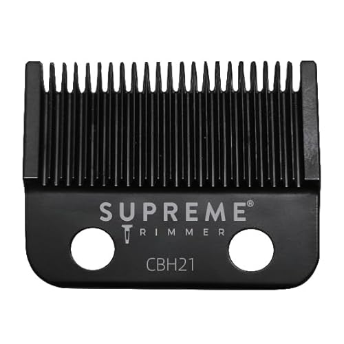 Supreme Trimmer DLC Coated Steel Hybrid Replacement Blade CBH21 | Tade Blade for Darkstar72 Clipper & Most Hair Clippers | Black