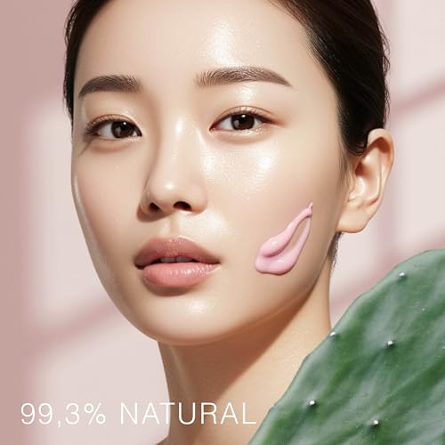 STARSKIN Orglamic Pink Cactus Pudding, Hydrating & Nourishing Cream for all Skin Types, 99.3% Natural with Prickly Pear Cactus Seed Oil & Hyaluronic Acid, Luxurious Glow Moisturizer, K-Beauty - 50ml