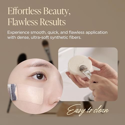 Piccasso Brush FB11 Spatula Brush ? Professional Foundation Brush for Liquid Makeup, Flat and Soft Bristles for Seamless Application, Ideal for Liquid Foundation and Cream Face Makeup, Korean Product