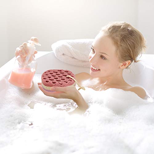 Boao 8 Pcs Bath Sponge for Women Men, Soft Shower Sponge Body Wash Scrubber Gentle Cleaning Loofahs for Shower(Random Colors,Multicolor)