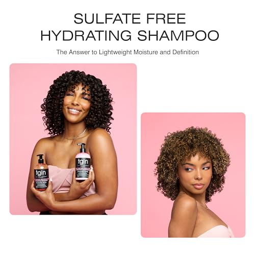 tgin Rose Water Sulfate-Free Hydrating Shampoo ? Clarifying Shampoo for Curly, Wavy & Coily Hair ? Lightweight Tgin Hair Products for Soft, Shiny, No Frizz Strands ? Natural Botanical Formula (13oz)