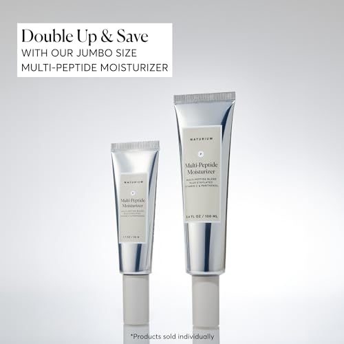 Naturium Multi-Peptide Moisturizer Jumbo, Hydrating & Smoothing Skin Care, Moisturizes with Ethylated Vitamin C & Panthenol, 3.4 oz